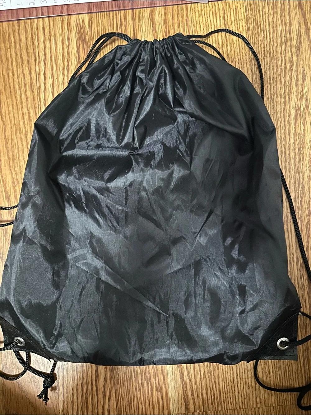 Black Drawstring Gym Sack Backpack